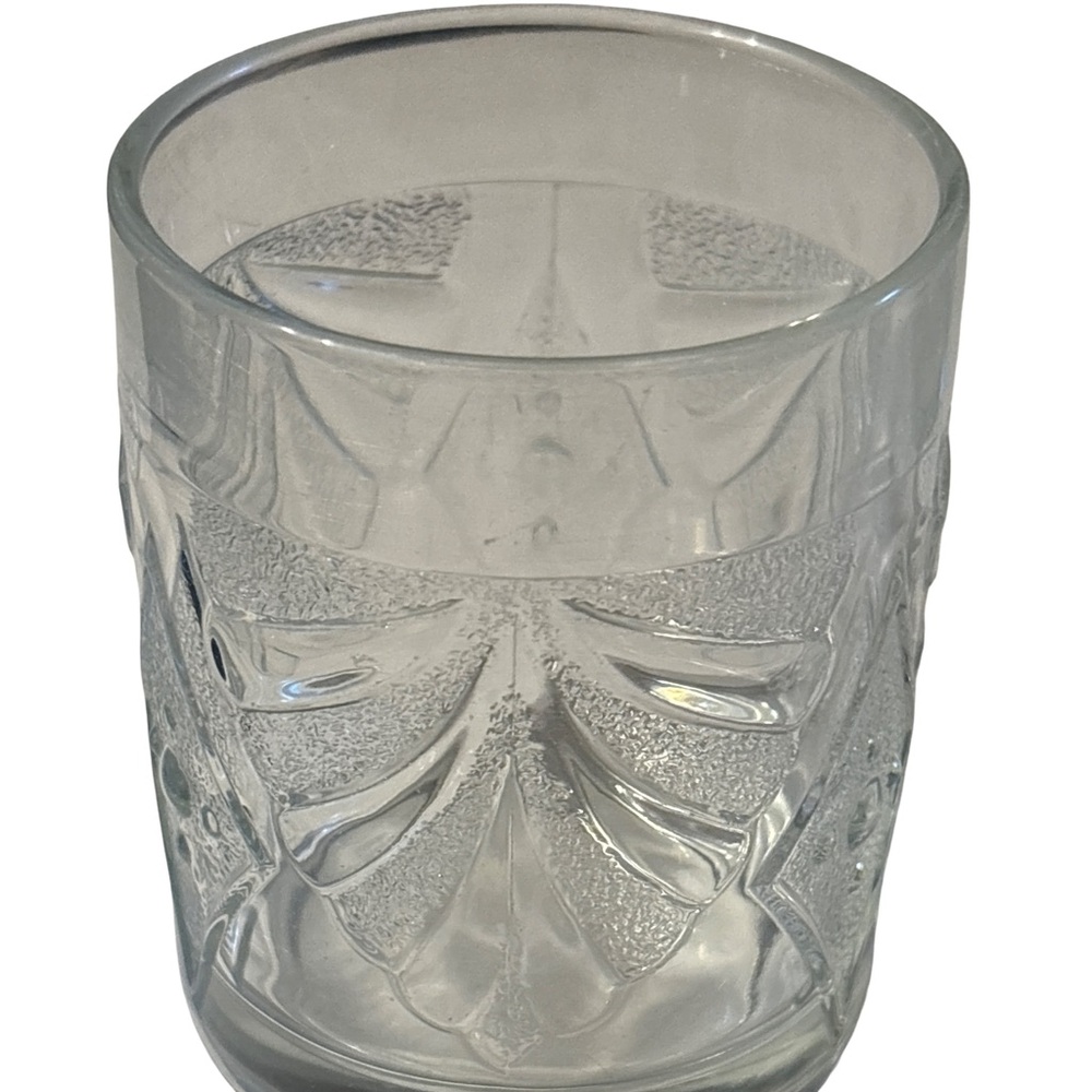 Martha Stewart Set of 6 Everyday Use Fan Diamond Round Clear Glasses - Picture 12 of 16